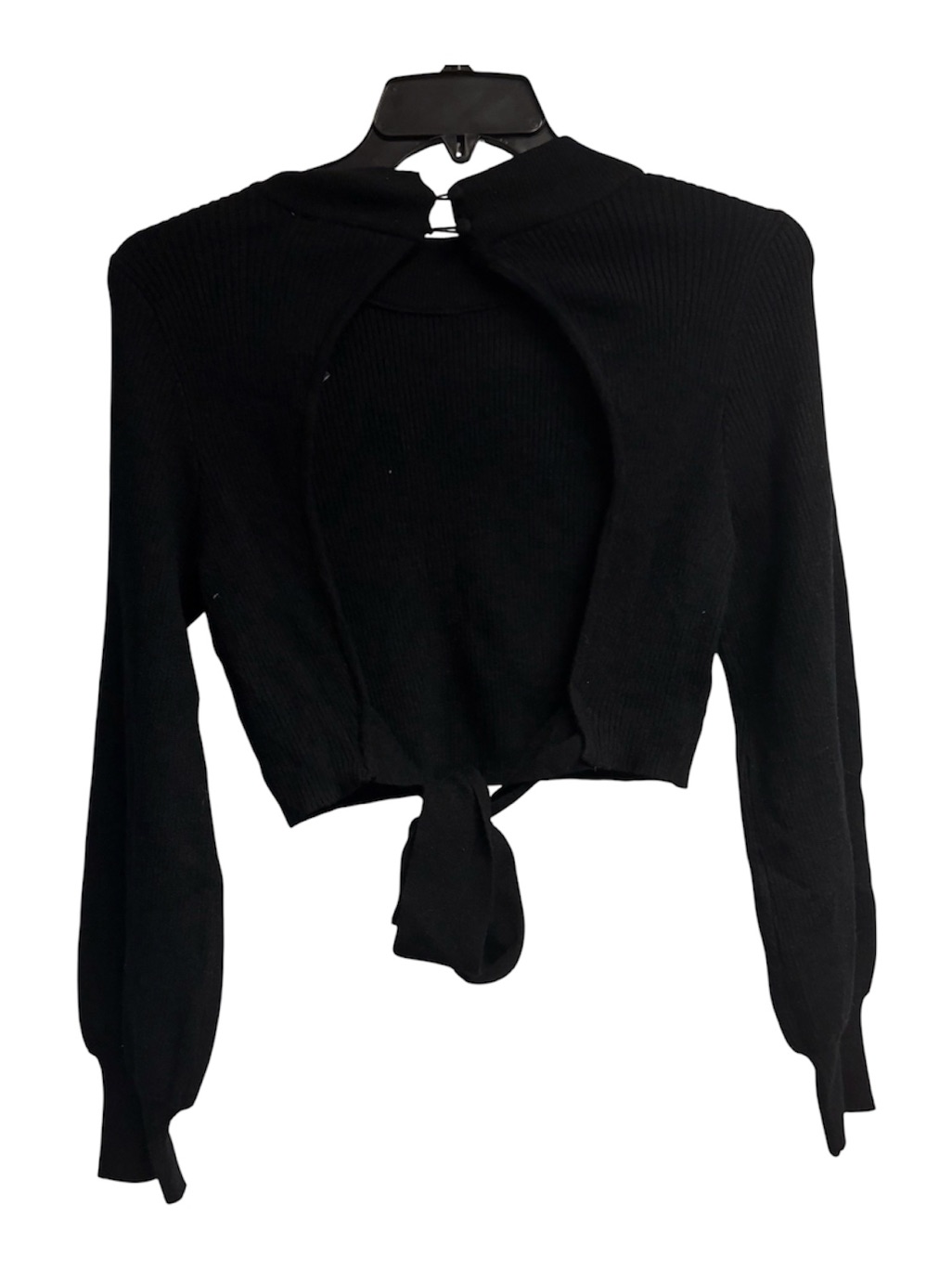 Nwot Double Zero Open/Tie Back Cropped Sweater Size Large — image 4 of 4